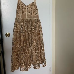 Torrid Gold Sequinned Corset Dress 16